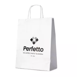 Veľká biela papierová taška Perfetto thumbnail-1